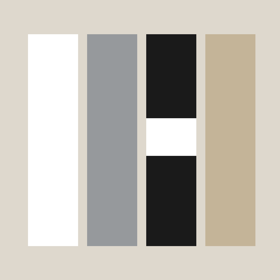 Flat square study: four vertical panels of graduated tone, the third one interrupted.