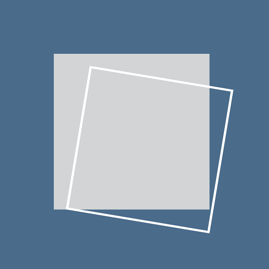 Flat square study: a pale square overprinted by an identical square, slightly rotated.